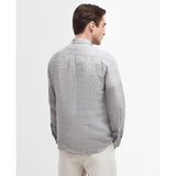 Barbour Linton Tailored Linen Shirt in Olive