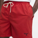 Barbour Logo Swim Shorts In Lava Red
