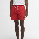 Barbour Logo Swim Shorts In Lava Red