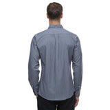 Barbour Longfield Striped Tailored Shirt In Navy