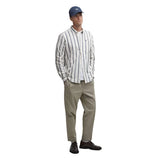 Barbour Longrock Tailored Long-Sleeved Shirt In Whisper White
