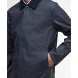 Barbour Lorden Waxed Mac In Navy