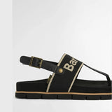Barbour Lumley Toe Post Sandal In Black