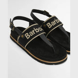 Barbour Lumley Toe Post Sandal In Black