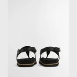 Barbour Lumley Toe Post Sandal In Black