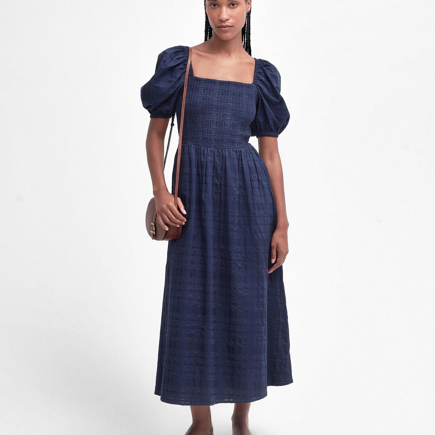 black striped midi dress A.L.C. Women's Emilia Dress - Brown - Size 10