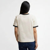 Barbour Madeline Tipped T-Shirt In Original Ecru