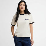 Barbour Madeline Tipped T-Shirt In Original Ecru