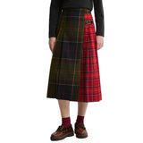 Barbour Marena Tartan Midi Skirt In Cardinal Tartan Multi