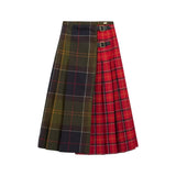 Barbour Marena Tartan Midi Skirt In Cardinal Tartan Multi