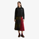 Barbour Marena Tartan Midi Skirt In Cardinal Tartan Multi