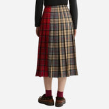 Barbour Marena Tartan Midi Skirt In Cardinal Tartan Multi