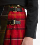 Barbour Marena Tartan Midi Skirt In Cardinal Tartan Multi
