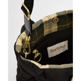 Barbour Mariah Quilted Mini Tote Bag In Black Ancient