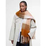 Barbour Marie Check Scarf In Mustard Check