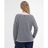 Barbour Marine Striped Crew Neck Jumper In Navy Stripe