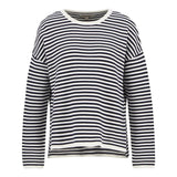 Barbour Marine Striped Crew Neck Jumper In Navy Stripe