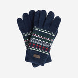 Barbour Marlow Fair Isle Gloves In Navy