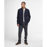 Barbour Marlow Tailored Wool Blend Overshirt In Navy Marl