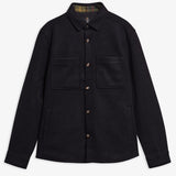 Barbour Marltown Tailored Wool-Blend Overshirt In Navy Marl