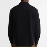 Barbour Marltown Tailored Wool-Blend Overshirt In Navy Marl