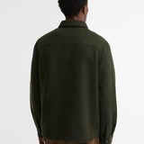 Barbour Marltown Tailored Wool-Blend Overshirt In Sage