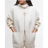 Barbour Martha Sleeveless Zip Through Knitted Vest In Birch