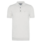 Barbour Men's Buston Short Sleeve Knitted Polo Shirt In Antique White