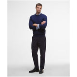 Barbour Men's Essential Lambswool Crew Neck Sweater in Atlantic Blue