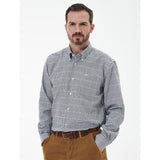 Barbour Men's Henderson Regular Thermo Weave Checked Shirt In Whisper White