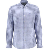 Barbour Men's Nelson Gingham Long Sleeved Tailored Shirt Blue