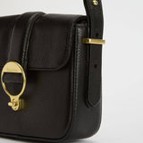Barbour Mini Rosa Leather Crossbody Bag Black