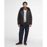 Barbour Modern Beaufort Waxed Jacket In Dark Brown/Midnight Oak