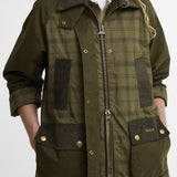 Barbour Modern Tartan Beadnell Casual Jacket Dusky Green Tartan