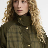 Barbour Modern Tartan Beadnell Casual Jacket Dusky Green Tartan