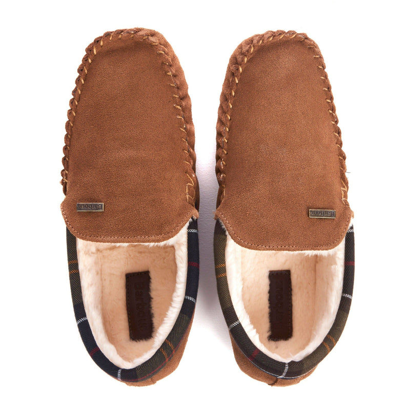 Barbour Monty Slippers Camel Suede