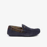 Barbour Monty Slippers Navy Suede