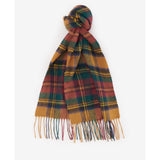 Barbour New Check Tartan Scarf In Harvest Gold