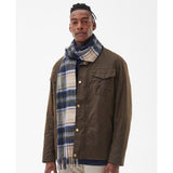 Barbour New Check Tartan Scarf in Sand Beige