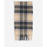 Barbour New Check Tartan Scarf in Sand Beige