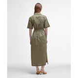 Barbour Nicole Midi Dress In Dusky Green