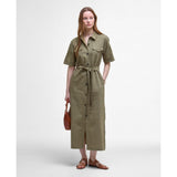 Barbour Nicole Midi Dress In Dusky Green