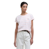 Barbour Otterburn Stripe T-shirt Primrose In Pink