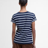 Barbour Otterburn Striped T-Shirt In Navy/White