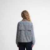 Barbour Ovingham Gingham Casual Jacket In Gingham Navy