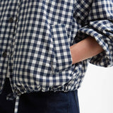 Barbour Ovingham Gingham Casual Jacket In Gingham Navy