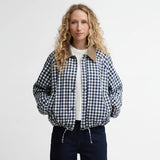 Barbour Ovingham Gingham Casual Jacket In Gingham Navy