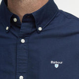 Barbour Oxford Tailored Long-sleeved Striped Shirt In Navy
