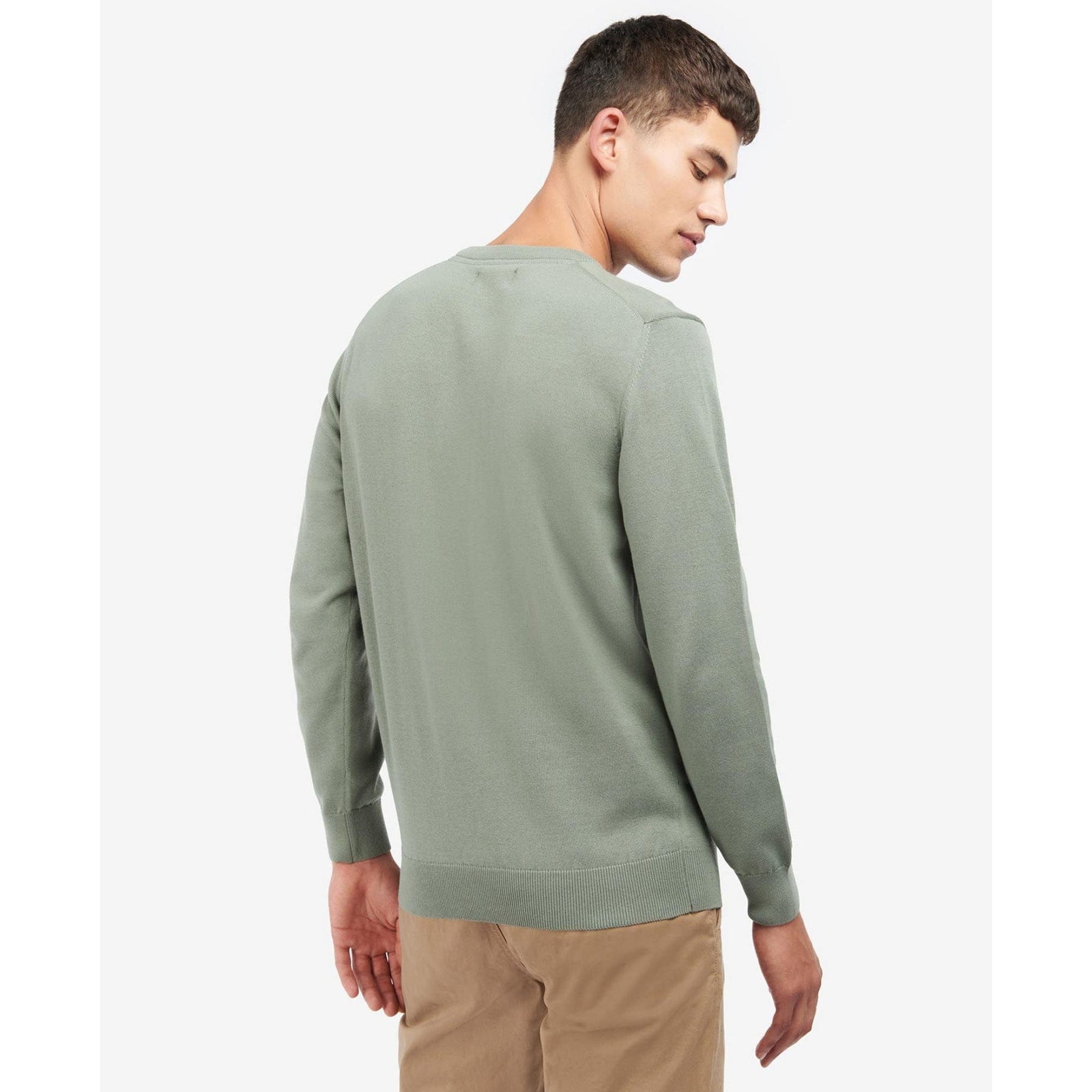 Barbour Pima Cotton Crew Neck in Agave Green