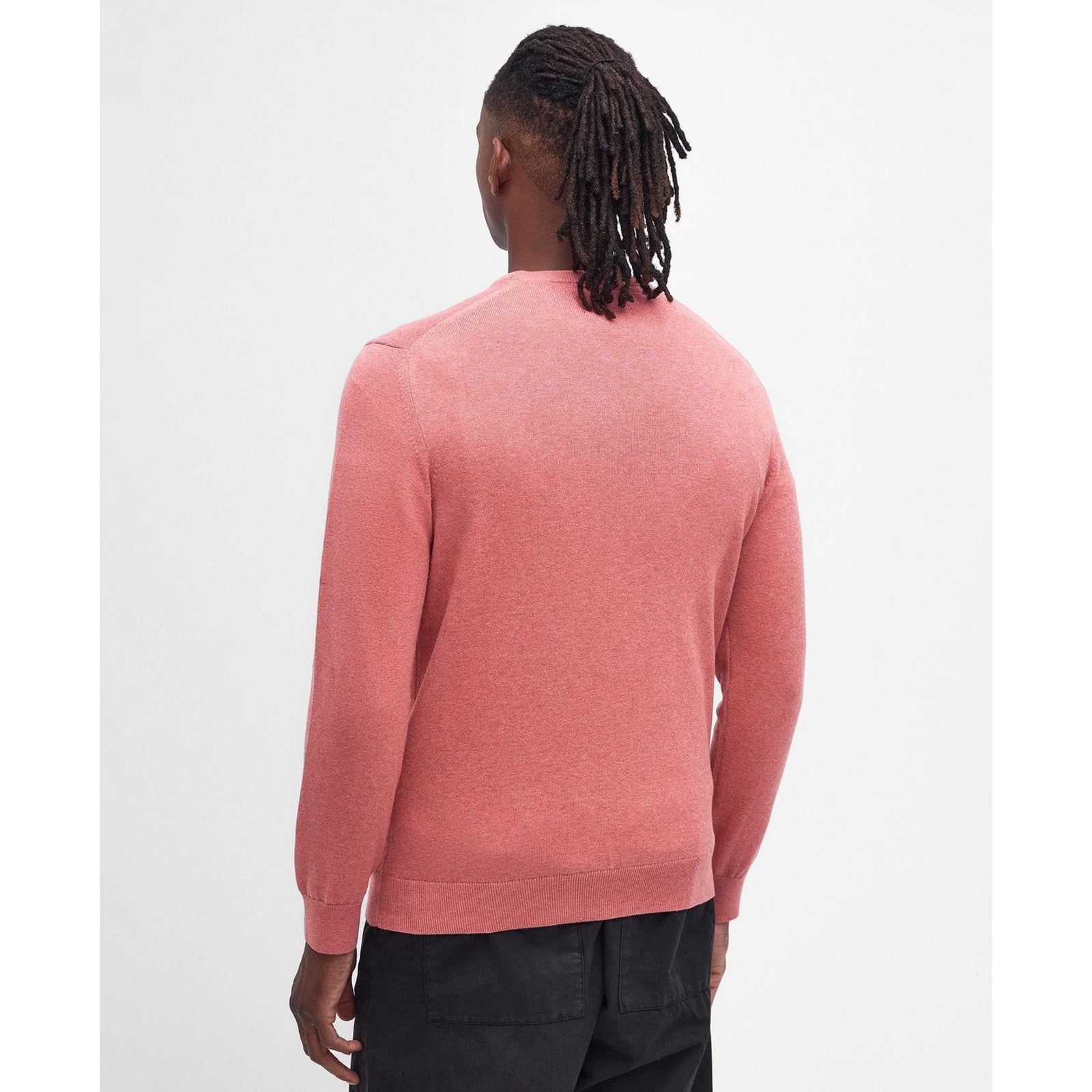 Barbour Pima Cotton Crew Neck in Pink Clay
